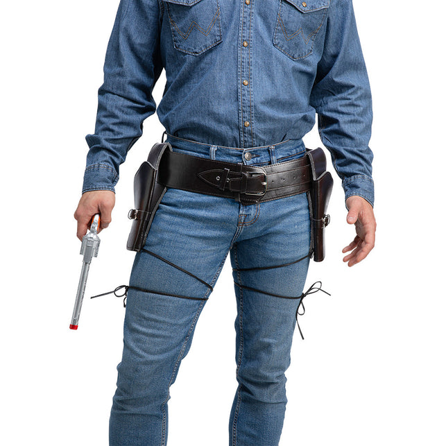 Wicked Costumes Cowboy riem deluxe met 2 holsters