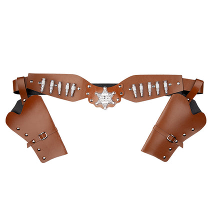 Wicked Costumes Cowboy riem met 2 holsters