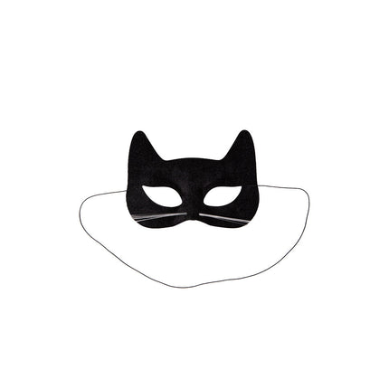 Wicked Costumes Kattenmasker zwart velours
