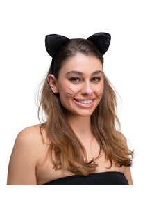 Wicked Costumes Kattenoortjes zwart velours