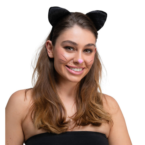Wicked Costumes Kattenoortjes zwart velours