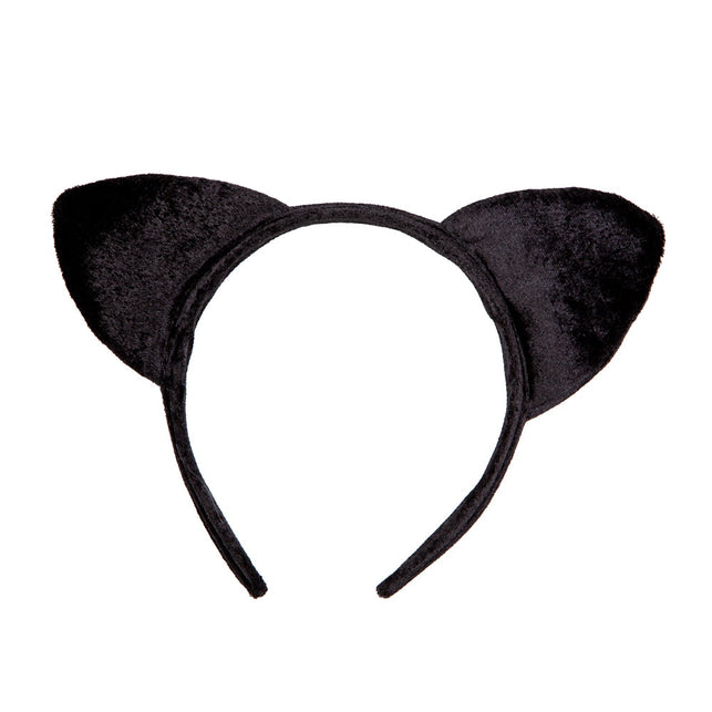 Wicked Costumes Kattenoortjes zwart velours