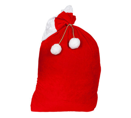 Wicked Costumes Kerstman zak fluweel 100x60cm