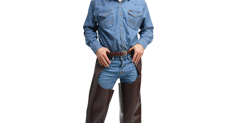 Wicked Costumes Luxe leren cowboy chaps