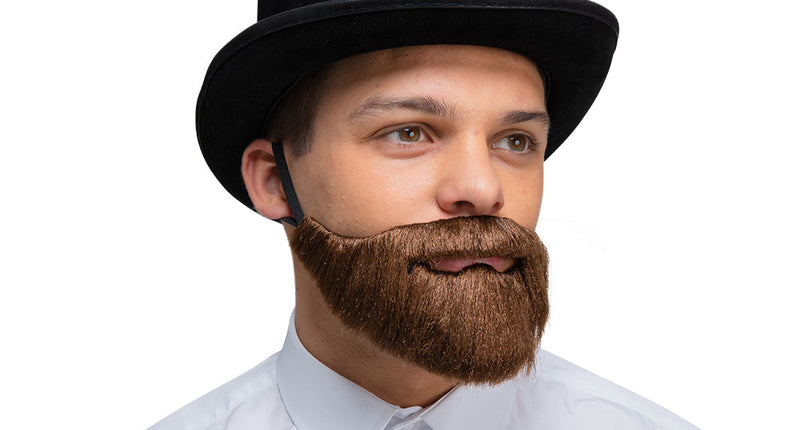 Wicked Costumes Luxe realistische baard - Bruin