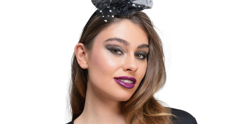 Wicked Costumes Mini heksenhoed op hoofdband