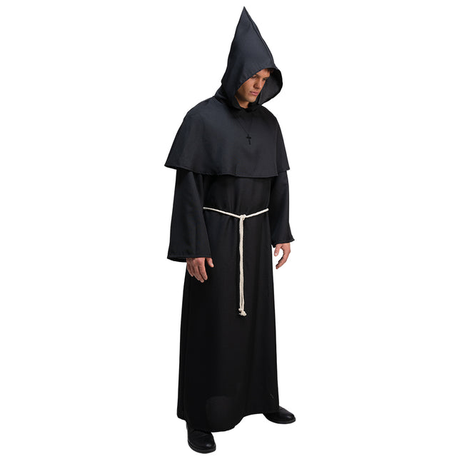 Wicked Costumes Monnik kostuum zwart middeleeuws