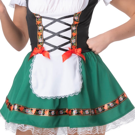 Wicked Costumes Tiroler jurkje groen Dirndl