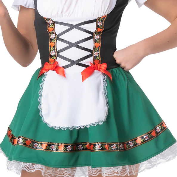 Wicked Costumes Tiroler jurkje groen Dirndl