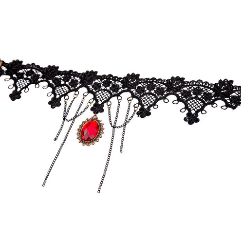 Wicked Costumes Vampier mini hoge hoed deluxe & ketting