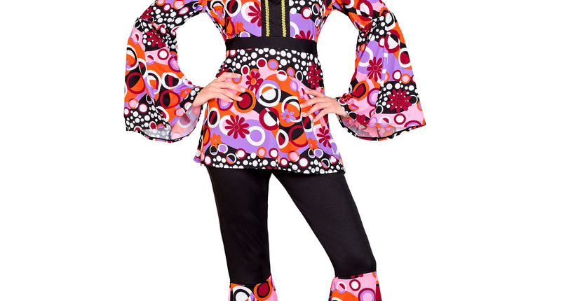 Widmann SRL 70s groovy kostuum roze Linda