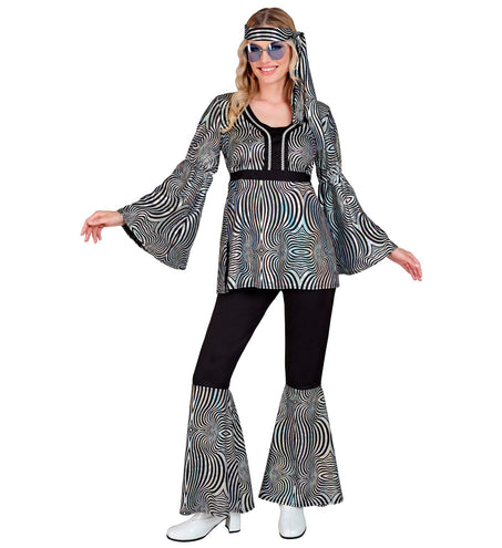 Widmann SRL 70s groovy kostuum zilver Nicole