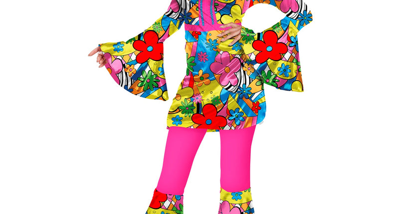 Widmann SRL 70s Hippie kostuum Flower Power