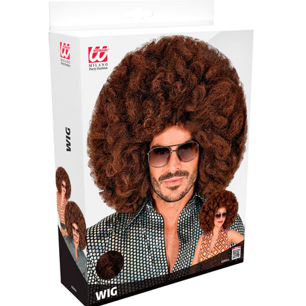 Widmann SRL Afro pruik bruin groot