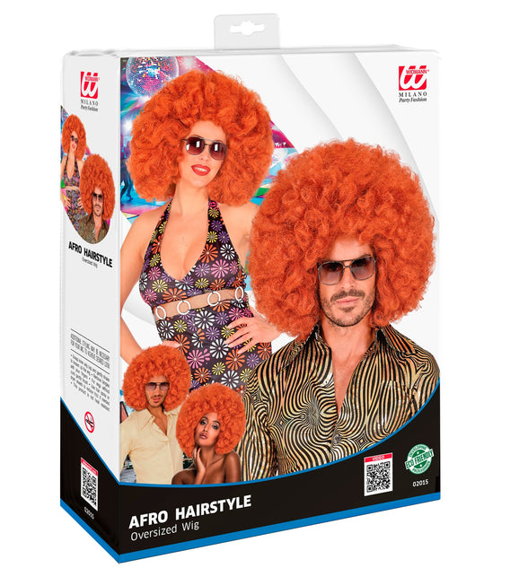 Widmann SRL Afro pruik koper kleur groot