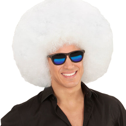 Widmann SRL Afro pruik mega groot wit