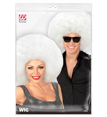 Widmann SRL Afro pruik mega groot wit