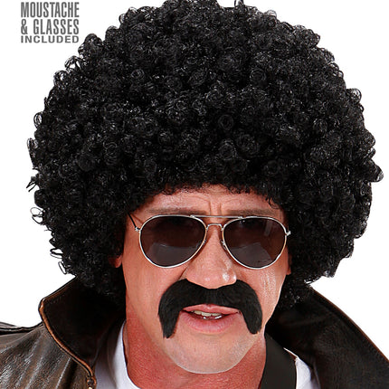 Widmann SRL Afro pruik  zwart