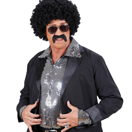 Widmann SRL Afro pruik  zwart