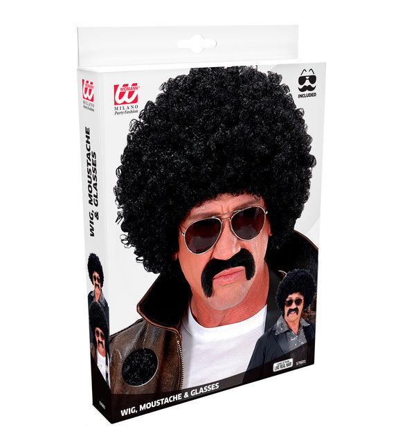 Widmann SRL Afro pruik  zwart