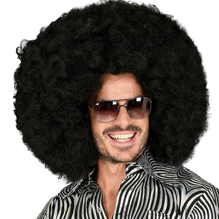 Widmann SRL Afro pruik zwart groot
