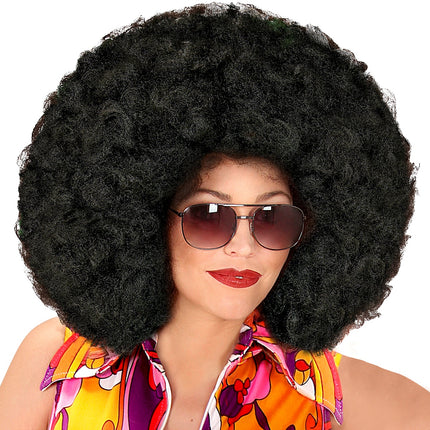 Widmann SRL Afro pruik zwart groot