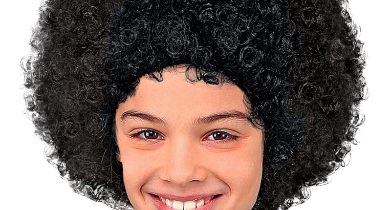 Widmann SRL Afro pruik zwart kinderen