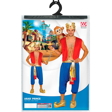 Widmann SRL Aladdin kostuum blauw rood