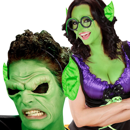 Widmann SRL Aliën oren groen op haarband