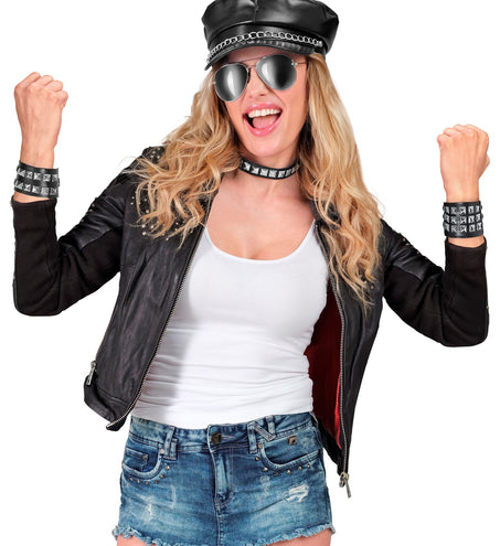 Widmann SRL Armband biker met studds