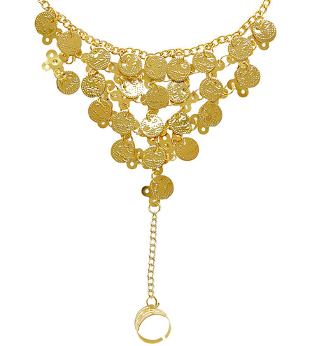 Widmann SRL Armband met ring van nep goud met edelsteen voor carnaval