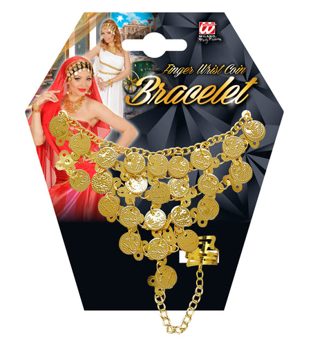 Widmann SRL Armband met ring van nep goud met edelsteen voor carnaval