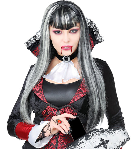 Widmann SRL Armband van kant met zwarte ring