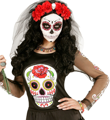 Widmann SRL Armbandje met 7 doodskopjes