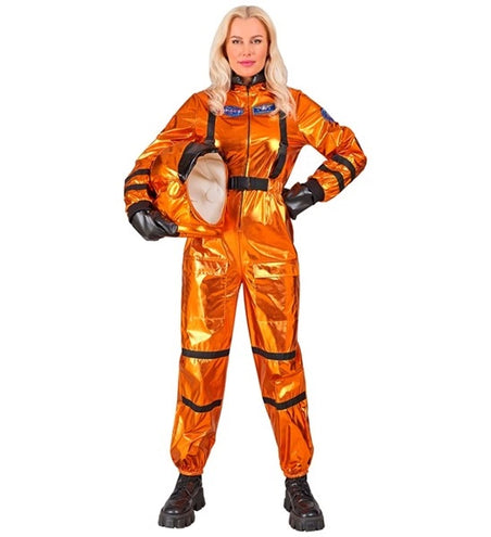 Widmann SRL Astronaut oranje dame kostuum Lars