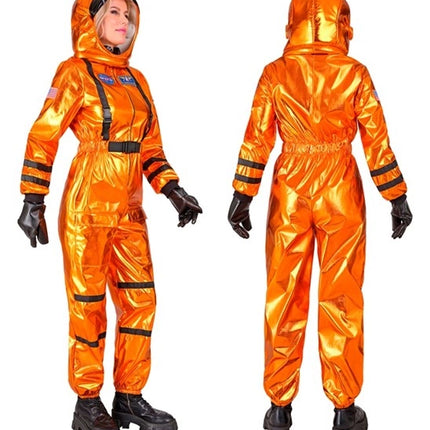 Widmann SRL Astronaut oranje dame kostuum Lars