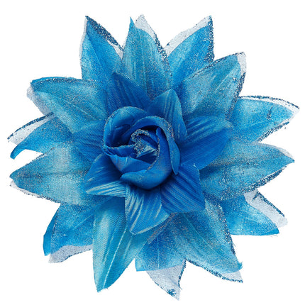 Widmann SRL Azuren bloemen haarclip met glitters