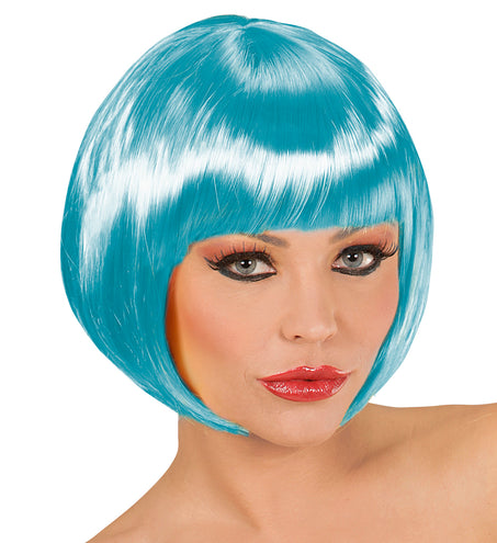 Widmann SRL Azuur blauwe boblijn pruik dames