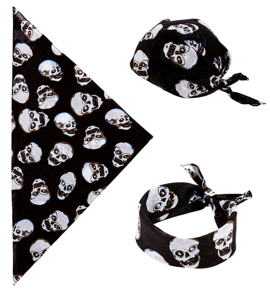 Widmann SRL Bandana piraat schedel zakdoek