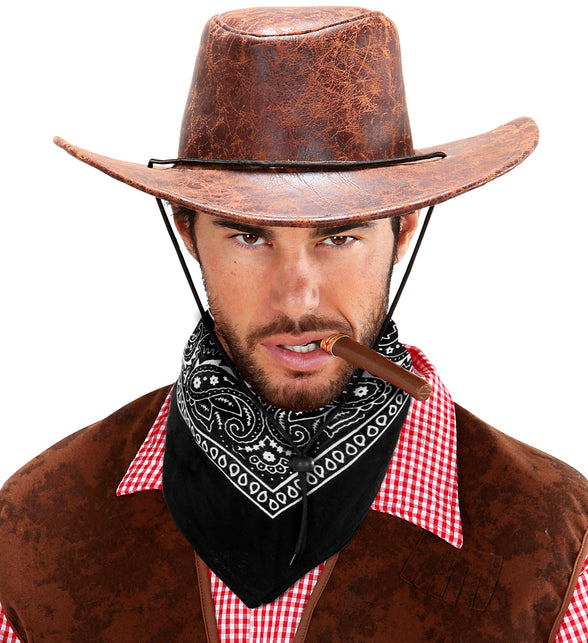 Widmann SRL Bandana zwart 55x55 cm met paisley print