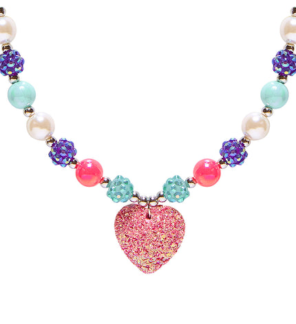 Widmann SRL Bedelketting met roze hartje