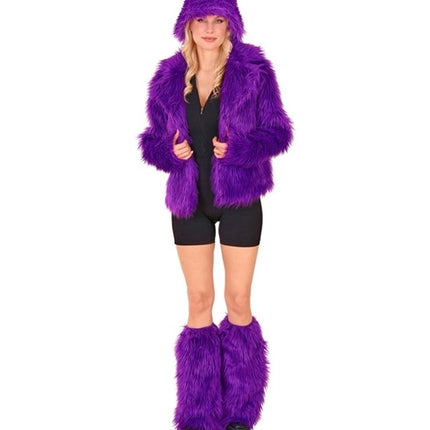 Widmann SRL Beenwarmers pluche paars Roos