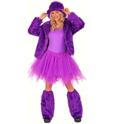 Widmann SRL Beenwarmers pluche paars Roos