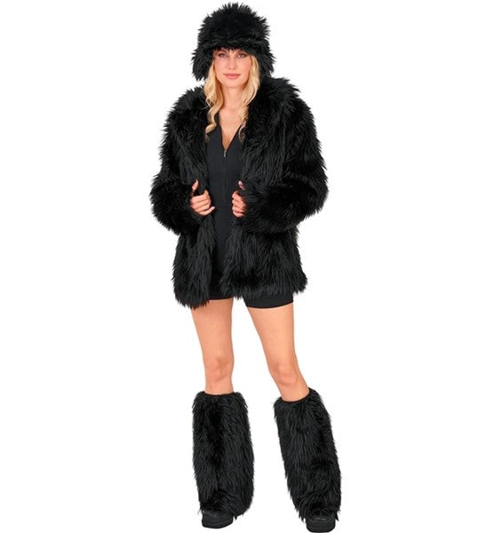 Widmann SRL Beenwarmers pluche zwart Sanne