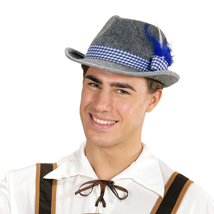 Widmann SRL Beierse Fedora met blauwe veren