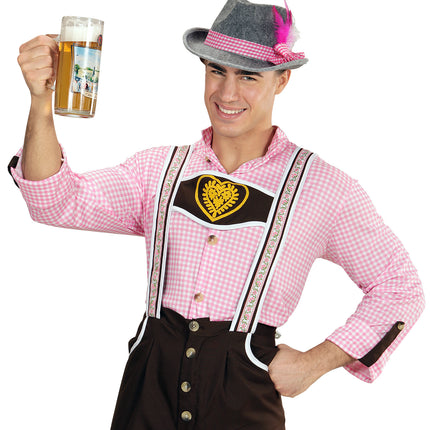 Widmann SRL Beierse Fedora met roze veren