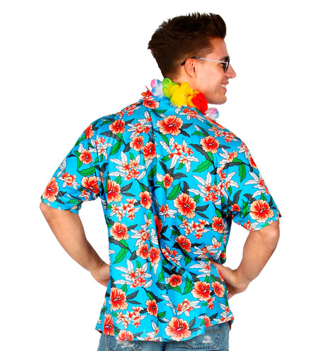 Widmann SRL Blauw Hawaii shirt met print