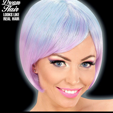 Widmann SRL Blauw paarse boblijn pruik