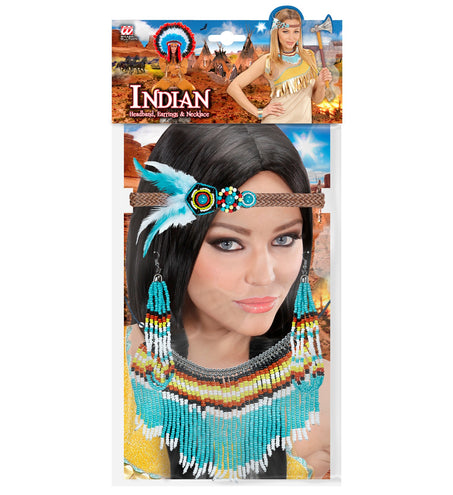 Widmann SRL Blauwe indiaanse sierraden