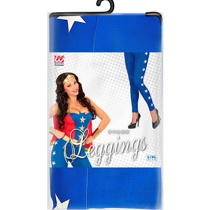 Widmann SRL Blauwe legging witte ster